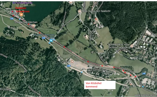 Anfahrt Paradiesgarten Kitzbühel